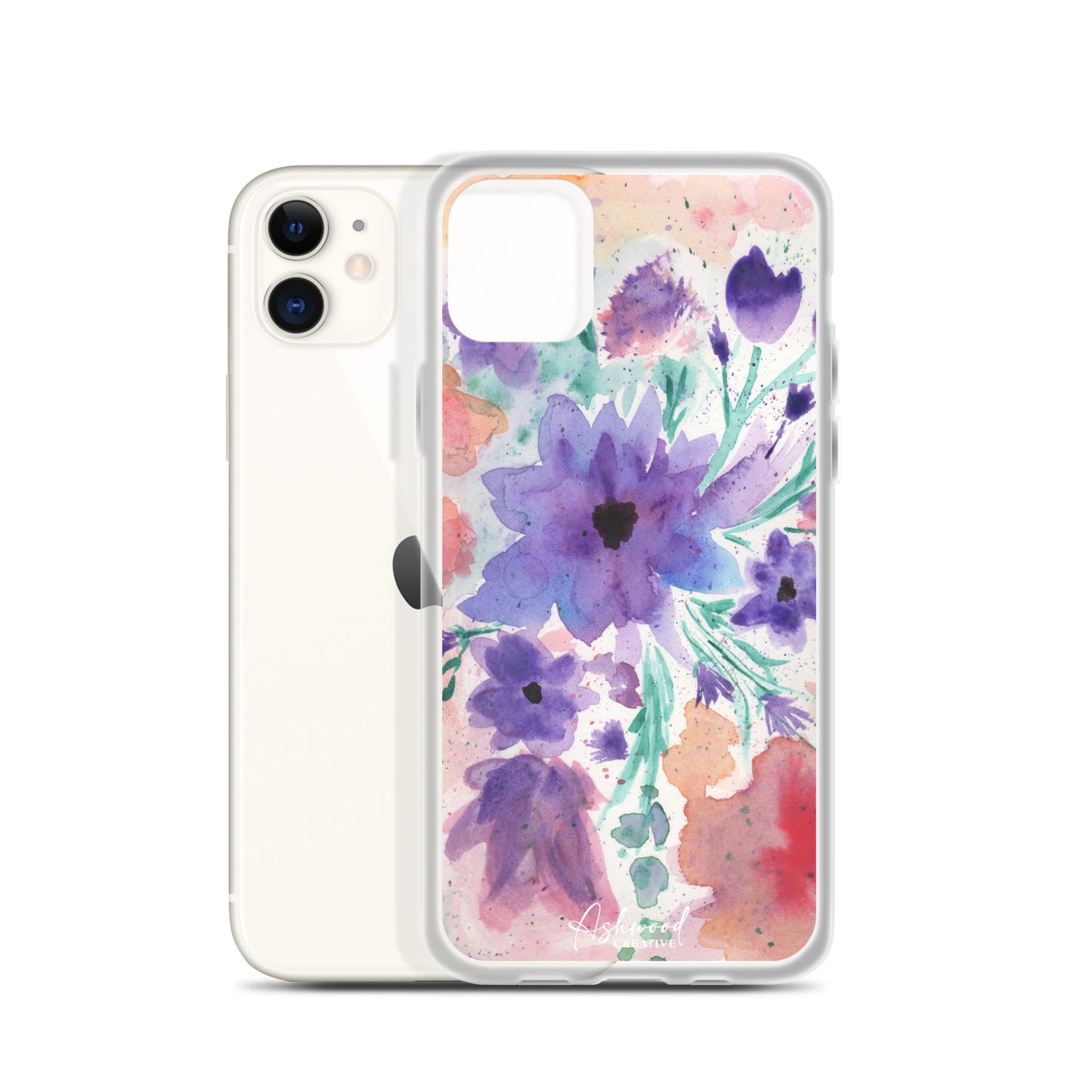 Watercolor Purple Flowers Case for iPhone®