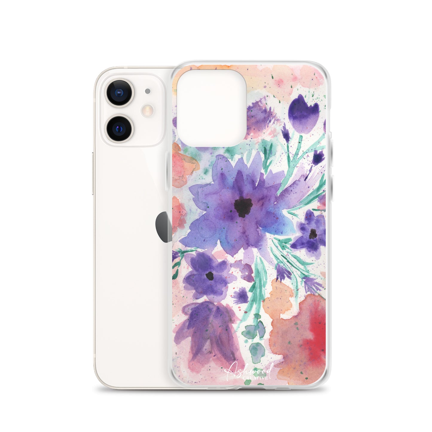 Watercolor Purple Flowers Case for iPhone®