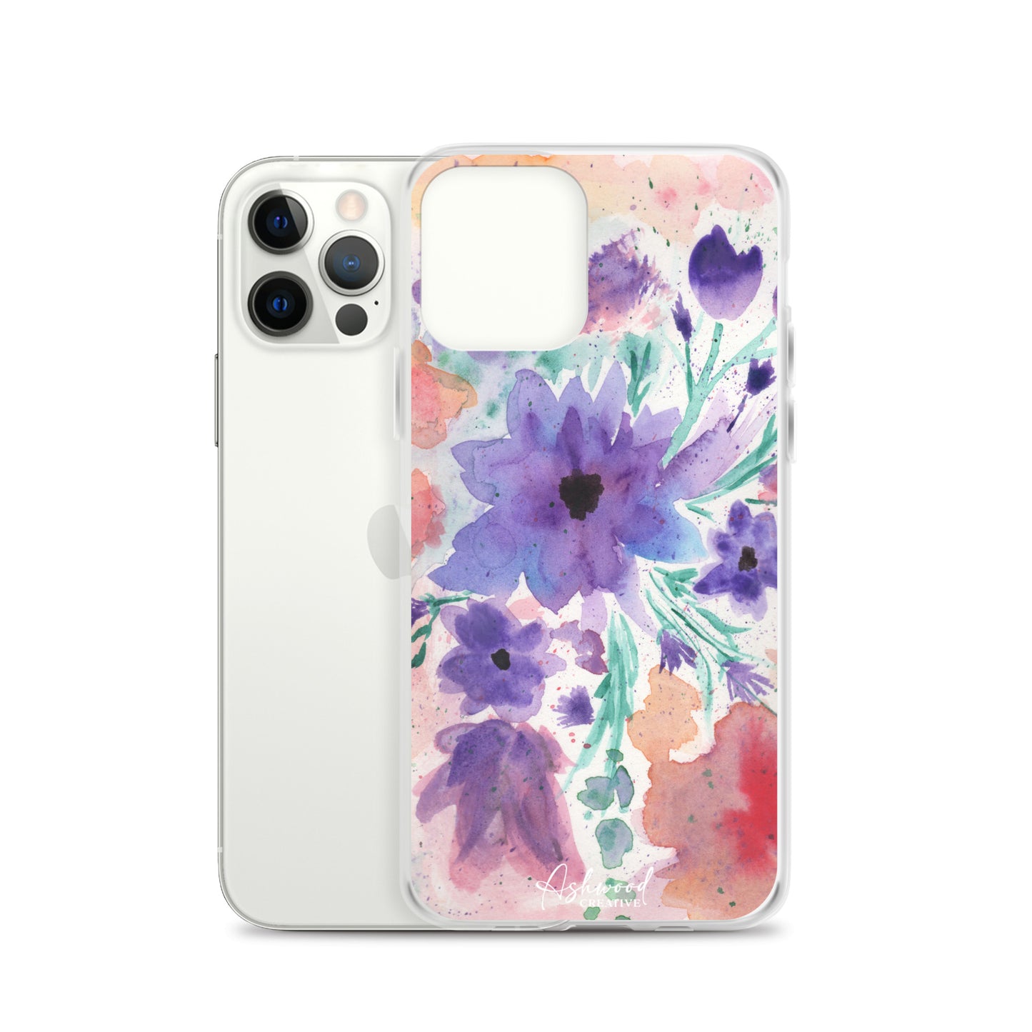 Watercolor Purple Flowers Case for iPhone®