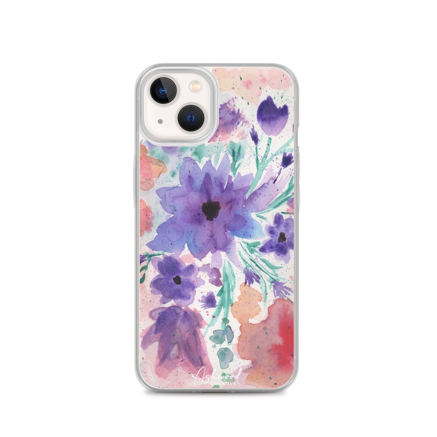 Watercolor Purple Flowers Case for iPhone®