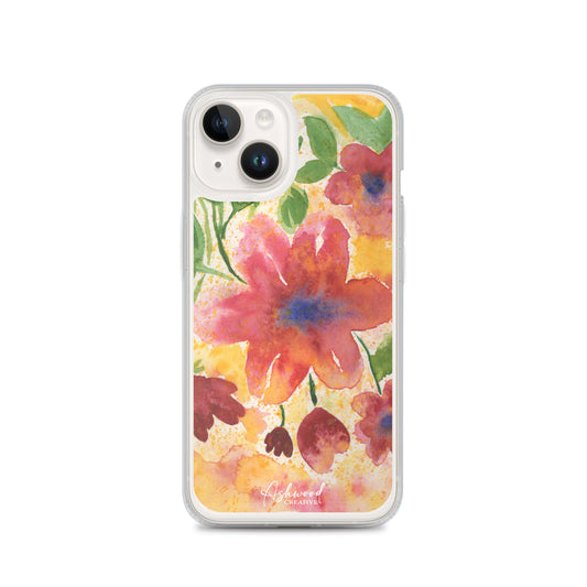 Watercolor Red Flowers Case for iPhone®