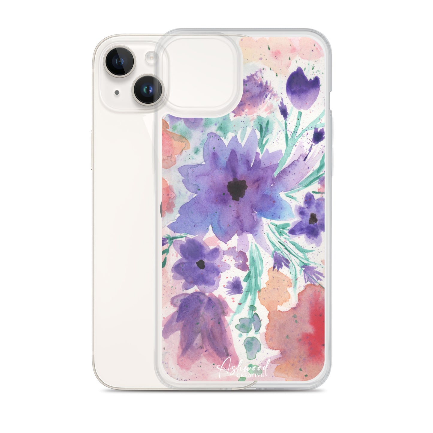 Watercolor Purple Flowers Case for iPhone®