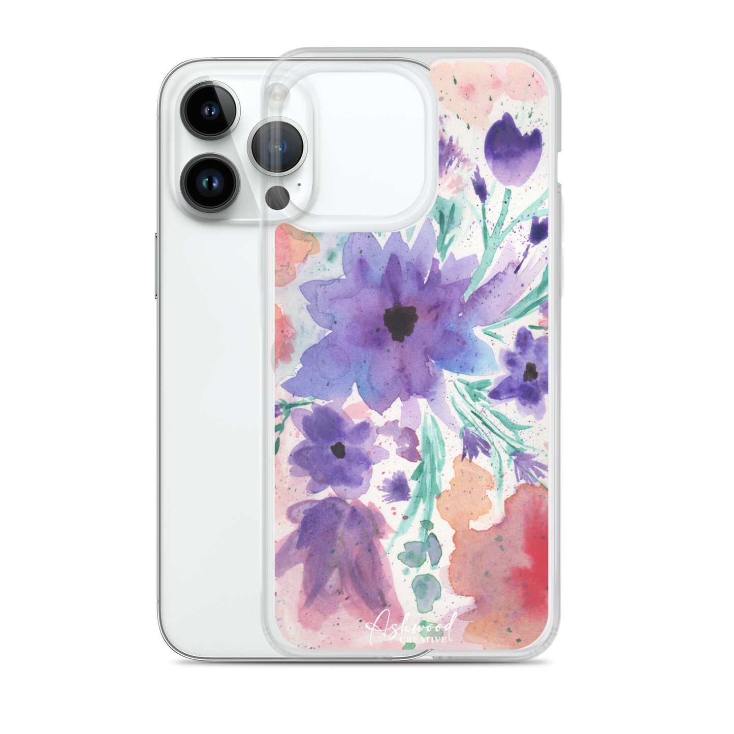 Watercolor Purple Flowers Case for iPhone®