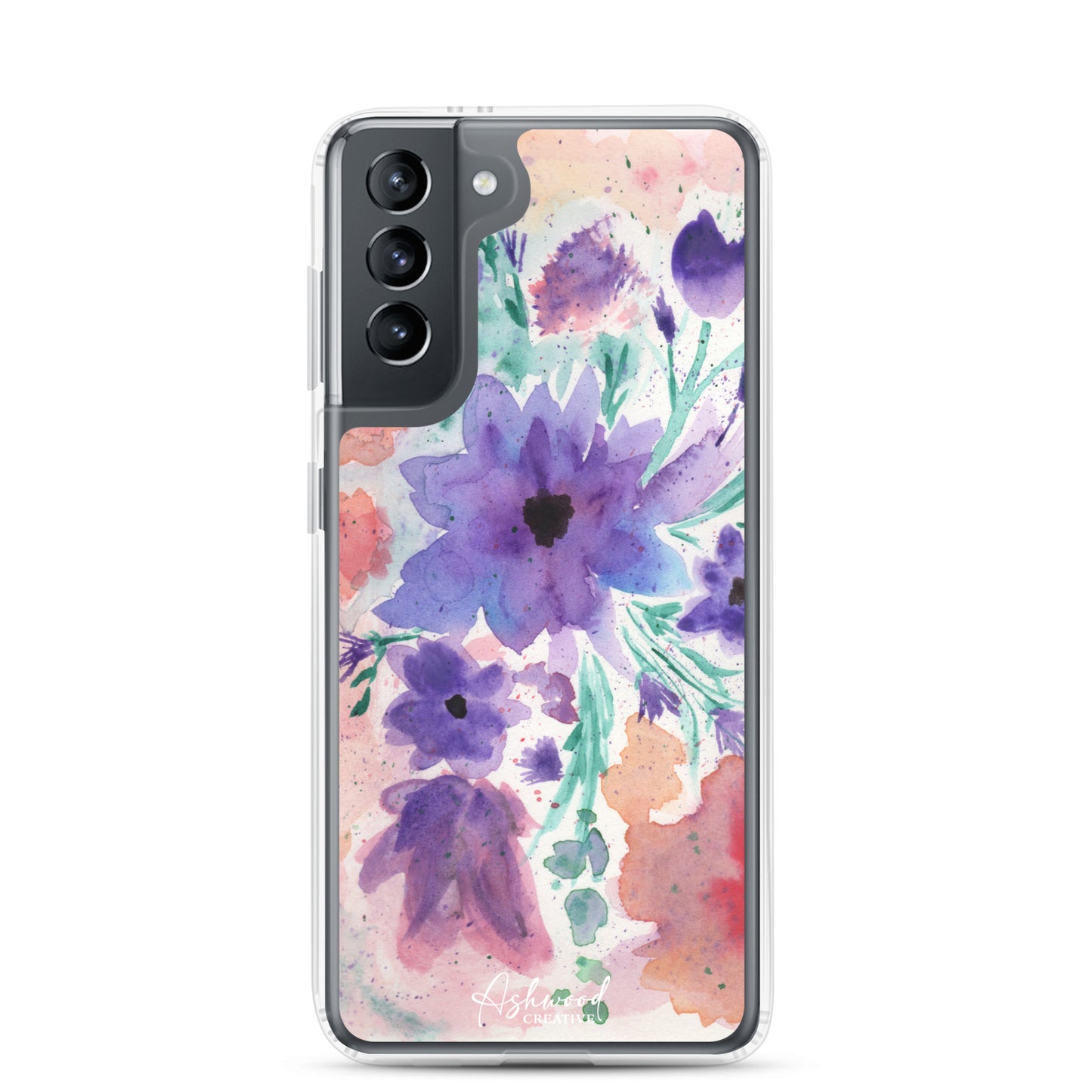 Watercolor Purple Flowers Case for Samsung®