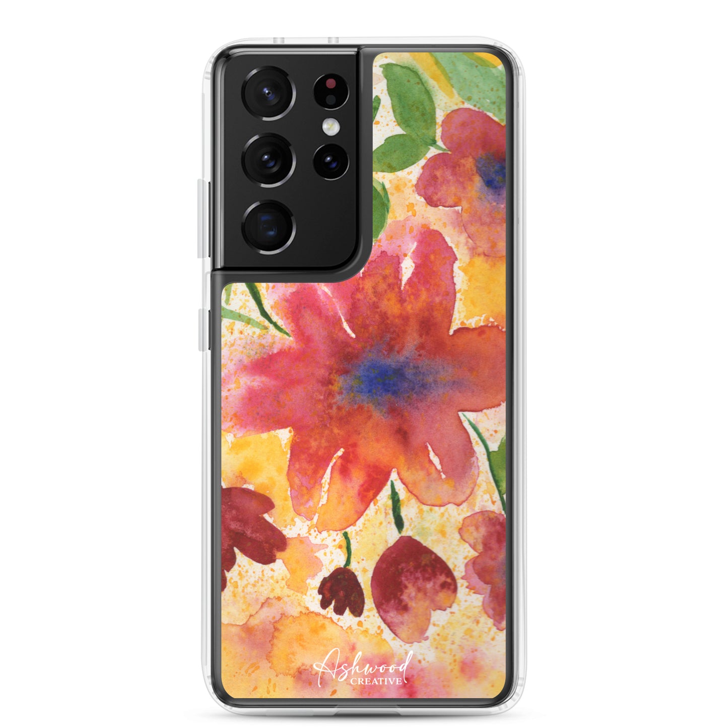 Watercolor Red Flowers Case for Samsung®