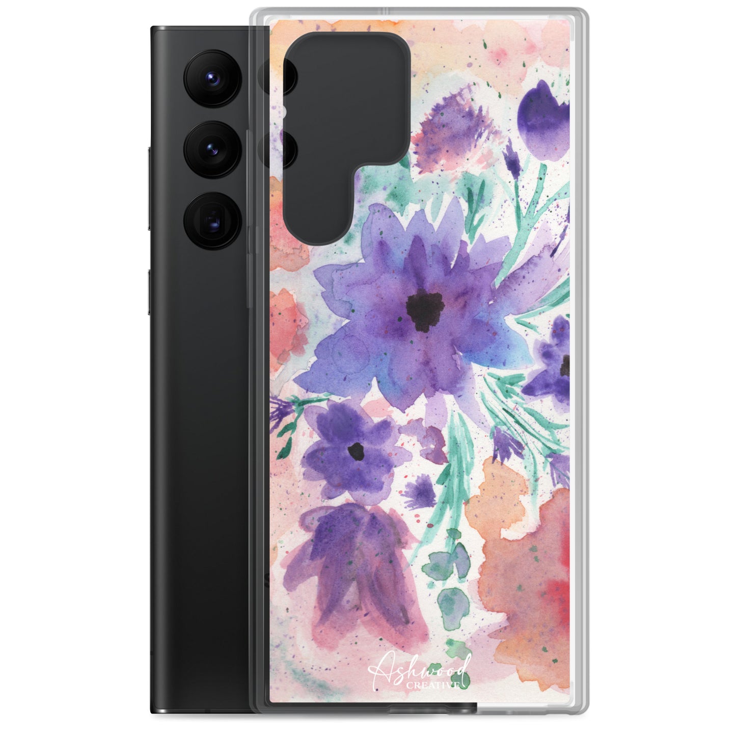 Watercolor Purple Flowers Case for Samsung®