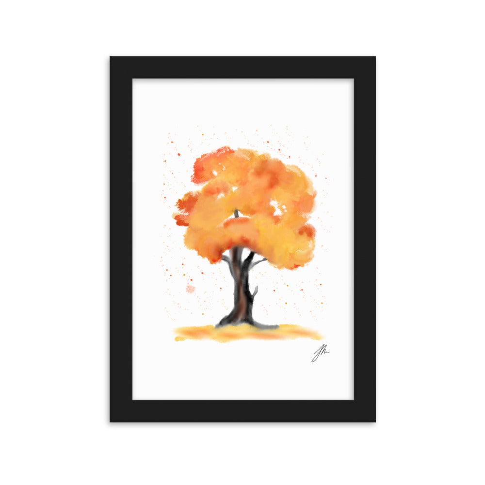 Orange Tree Framed matte paper poster