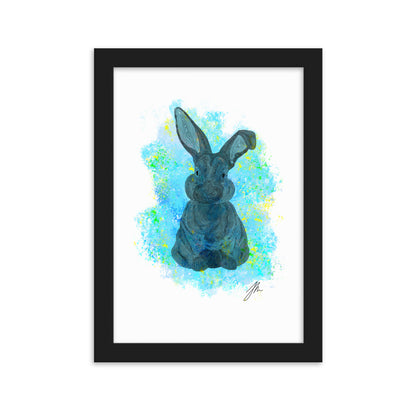 Blue Bunny Framed matte paper poster