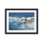 Snowy Chalet Framed matte paper poster