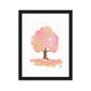 Pink Tree Framed matte paper poster