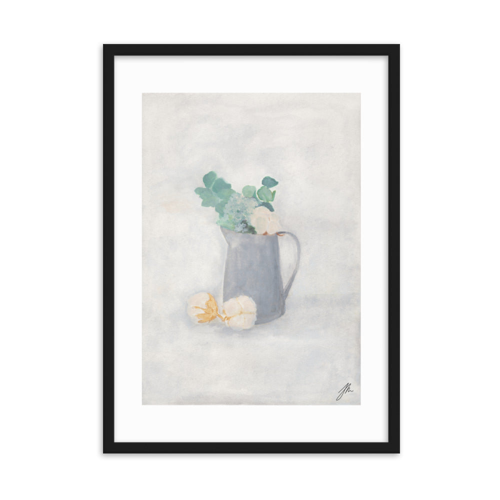 Flowers in the jug Framed matte paper poster