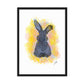 Yellow Bunny Framed matte paper poster