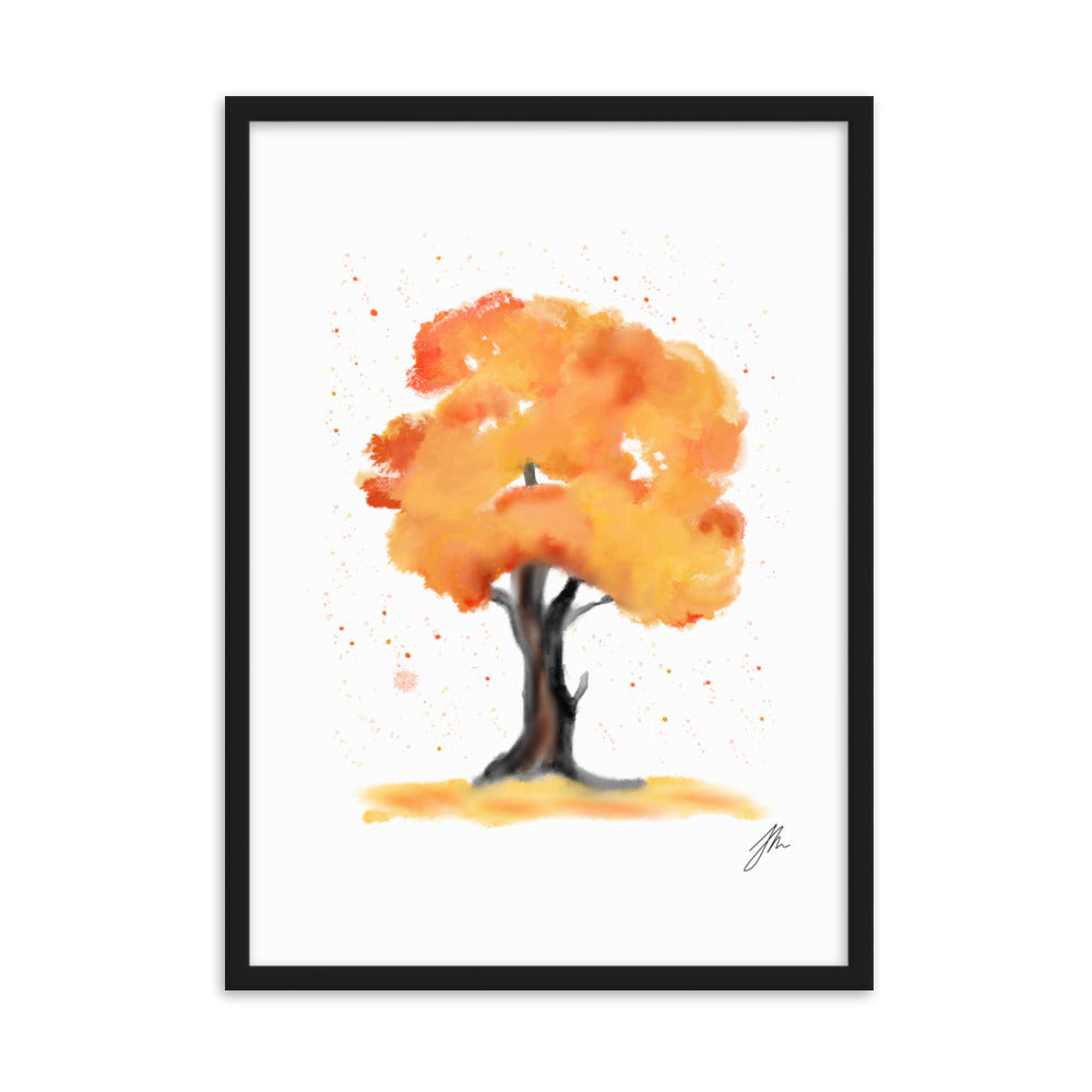 Orange Tree Framed matte paper poster