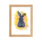 Yellow Bunny Framed matte paper poster