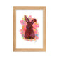 Red Bunny Framed matte paper poster