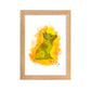 Yellow Fox Framed matte paper poster