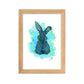 Blue Bunny Framed matte paper poster