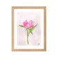 Pink Peony Framed matte paper poster