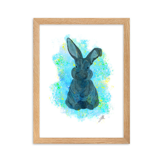 Blue Bunny Framed matte paper poster