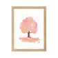 Pink Tree Framed matte paper poster