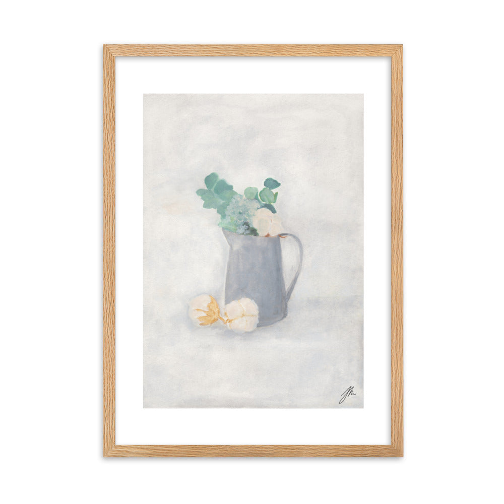 Flowers in the jug Framed matte paper poster