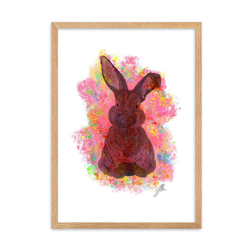 Red Bunny Framed matte paper poster