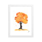 Orange Tree Framed matte paper poster