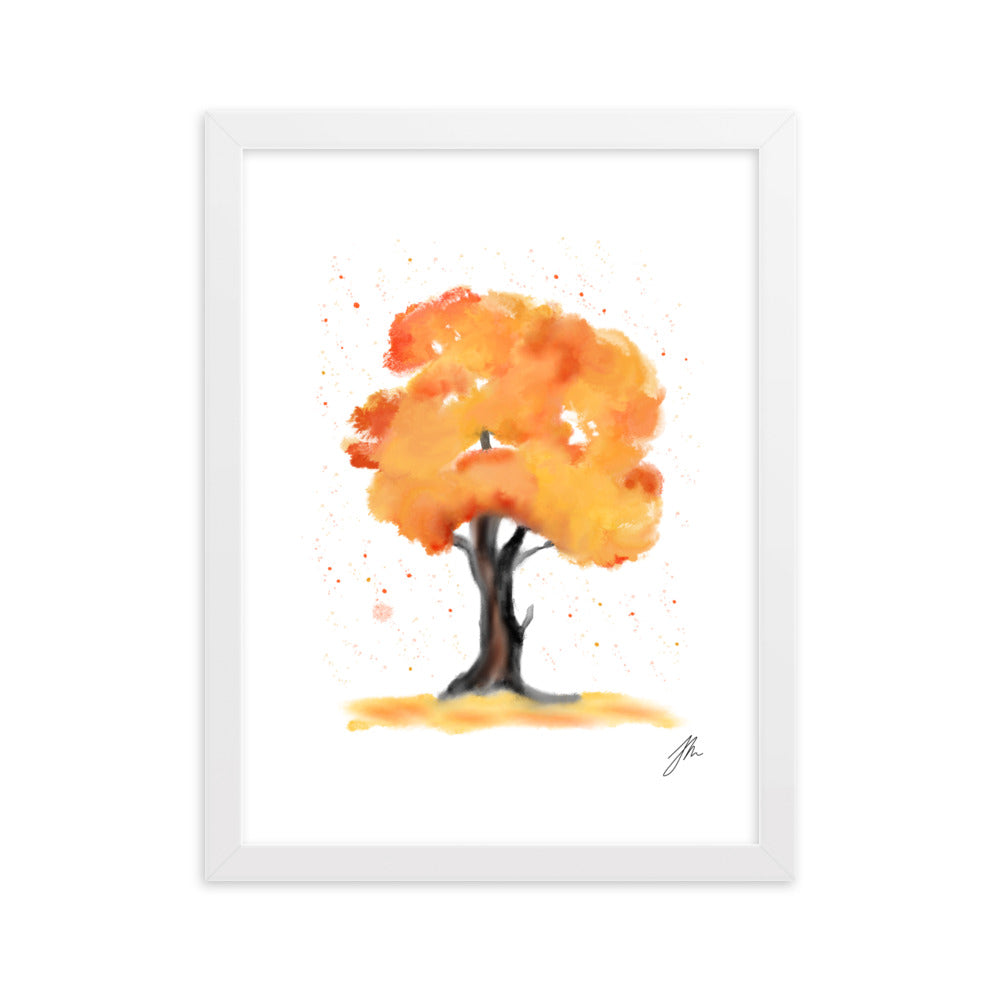 Orange Tree Framed matte paper poster