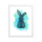 Blue Bunny Framed matte paper poster