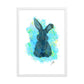 Blue Bunny Framed matte paper poster