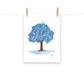 Blue Tree Poster