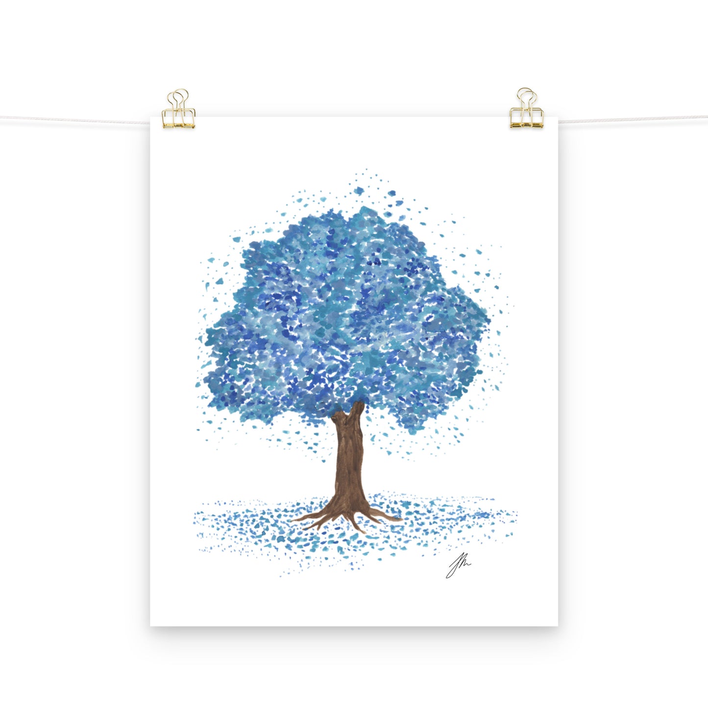 Blue Tree Poster