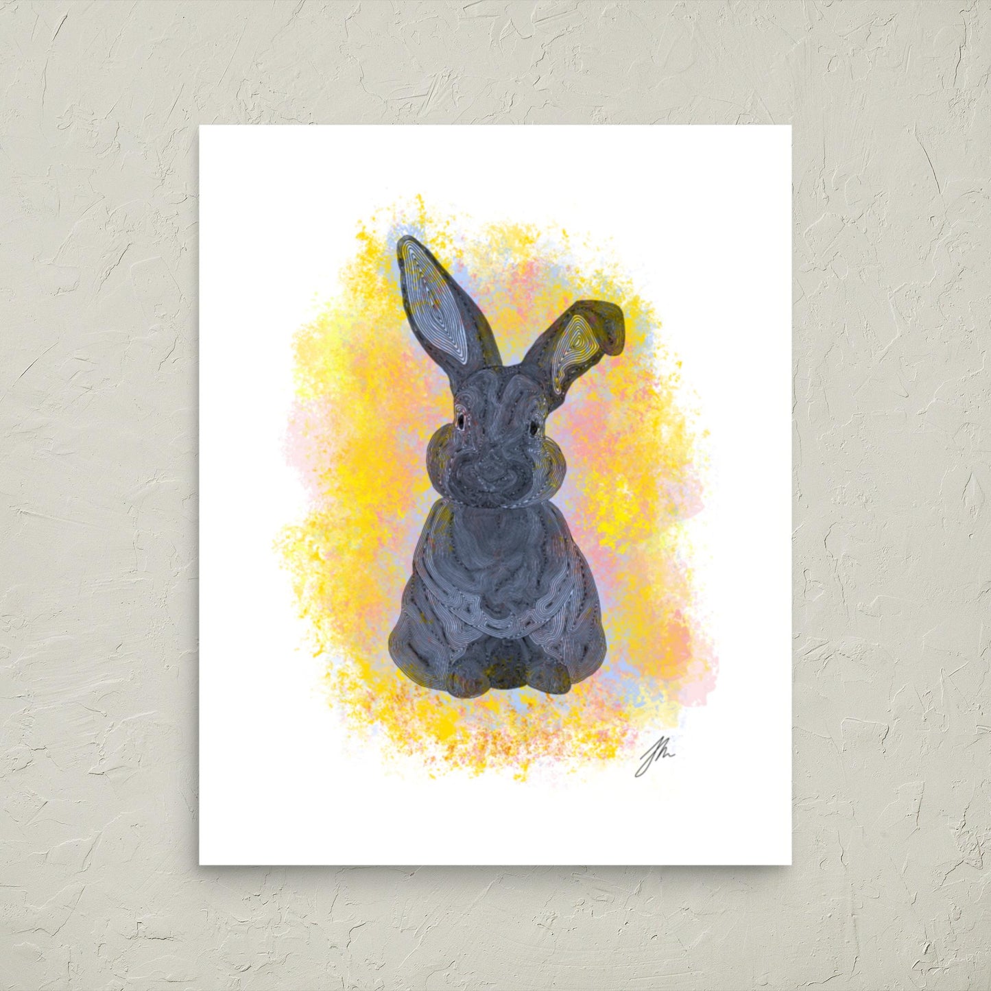 Yellow Bunny Poster