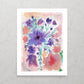 Purple Watercolour Flowers