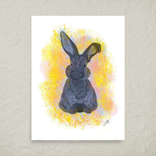 Yellow Bunny Poster