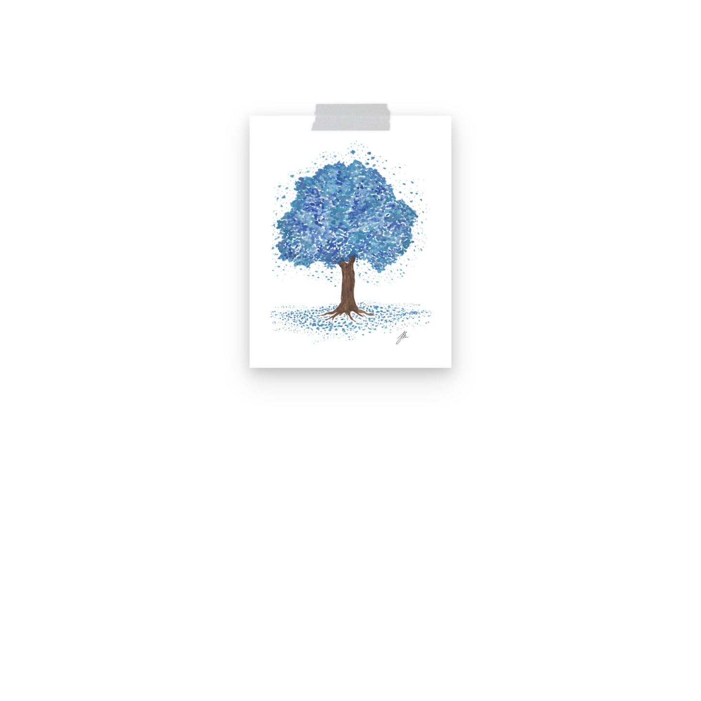 Blue Tree Poster