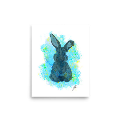 Blue Bunny Poster