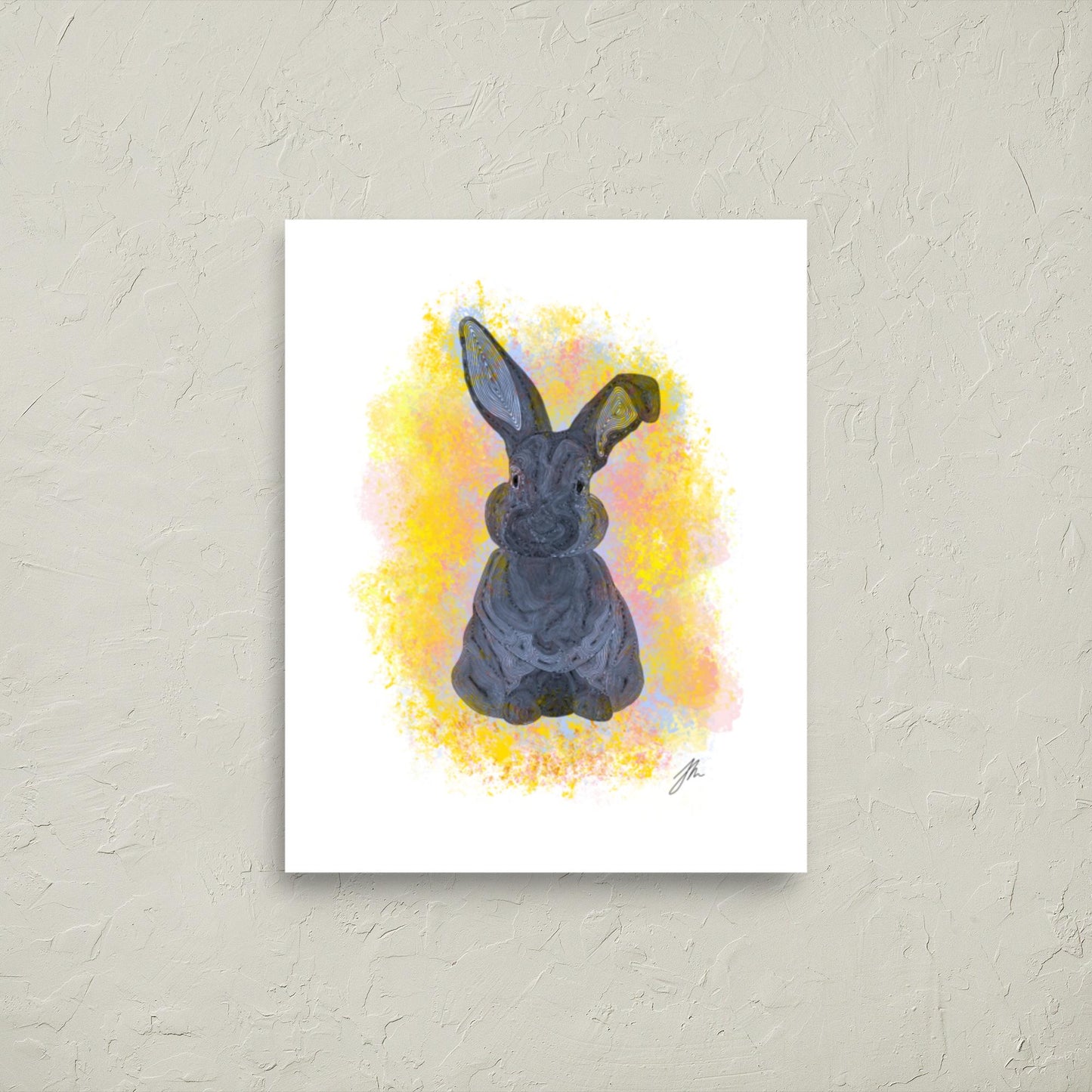 Yellow Bunny Poster