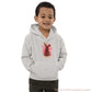 Red Bunny Kids Hoodie Heather Grey / Xs