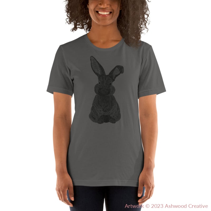 Black Bunny Unisex T-Shirt Asphalt / S