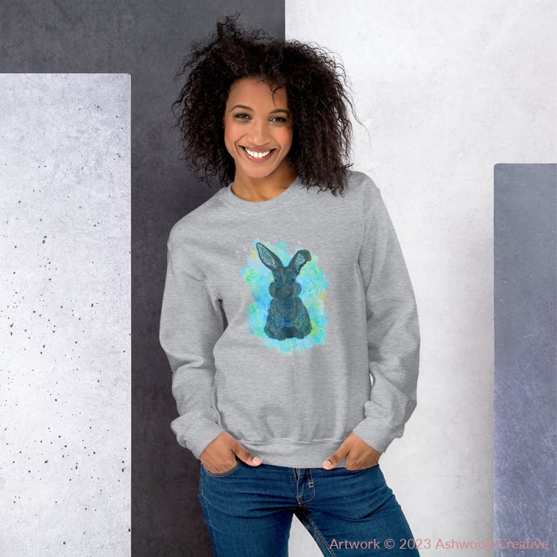 Blue Bunny Unisex Sweatshirt - Ashwood Creative