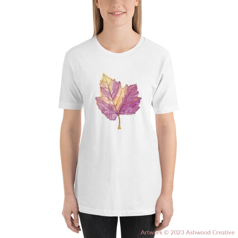 Purple Leaf Unisex T-Shirt White / S