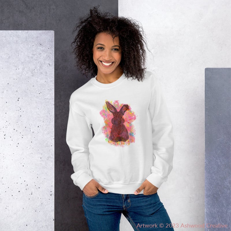 Red Bunny Unisex Sweatshirt - Ashwood Creative