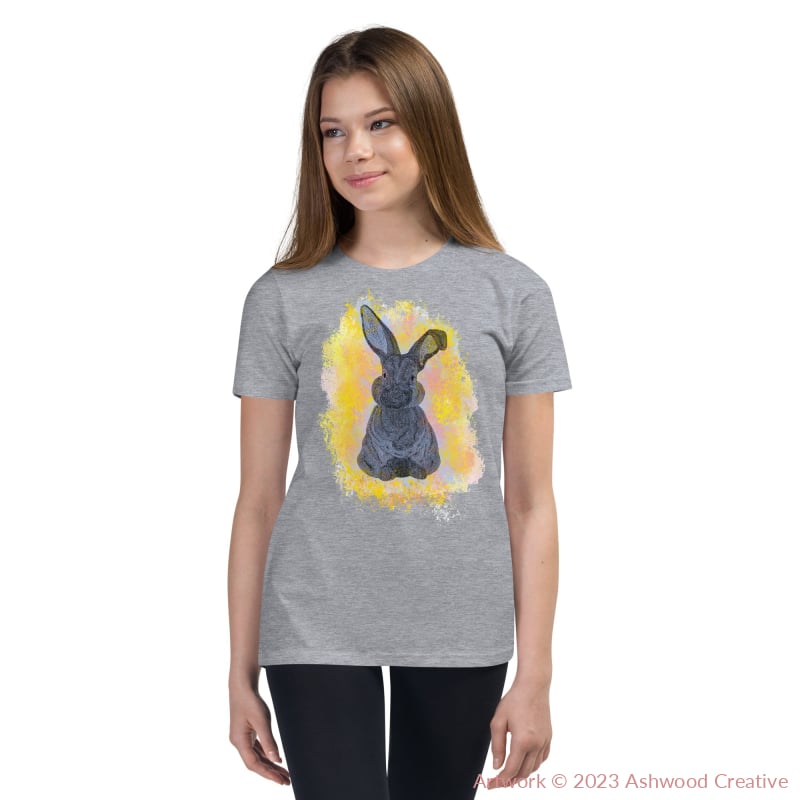 Yellow Bunny Youth Short Sleeve T-Shirt Athletic Heather / S