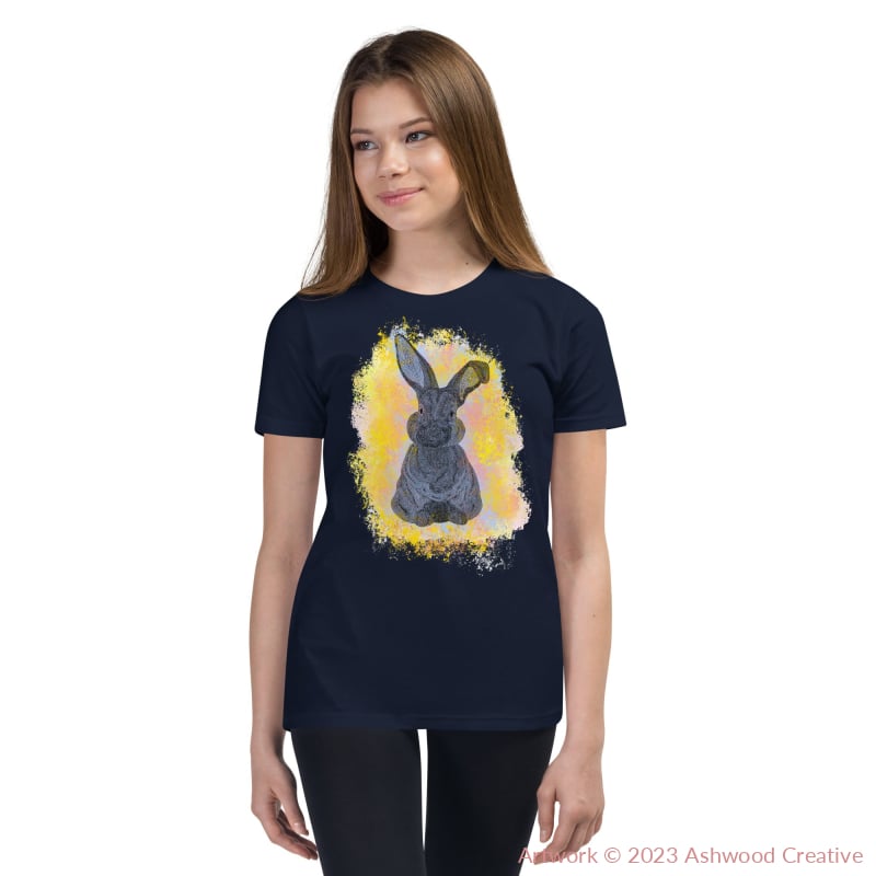 Yellow Bunny Youth Short Sleeve T-Shirt Navy / S