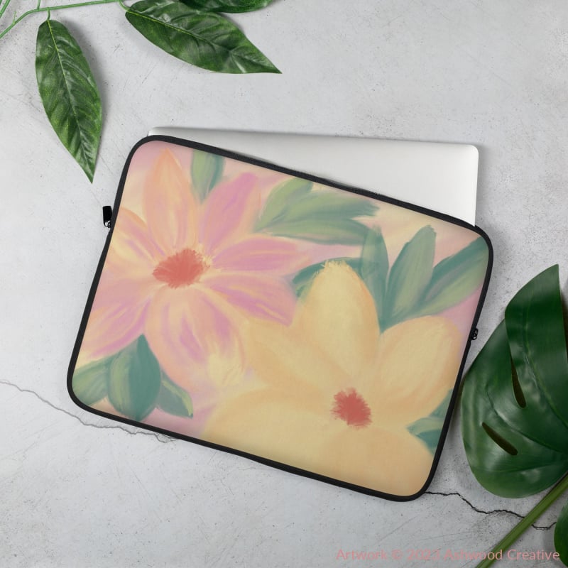 Yellow Flowers Laptop Sleeve 15