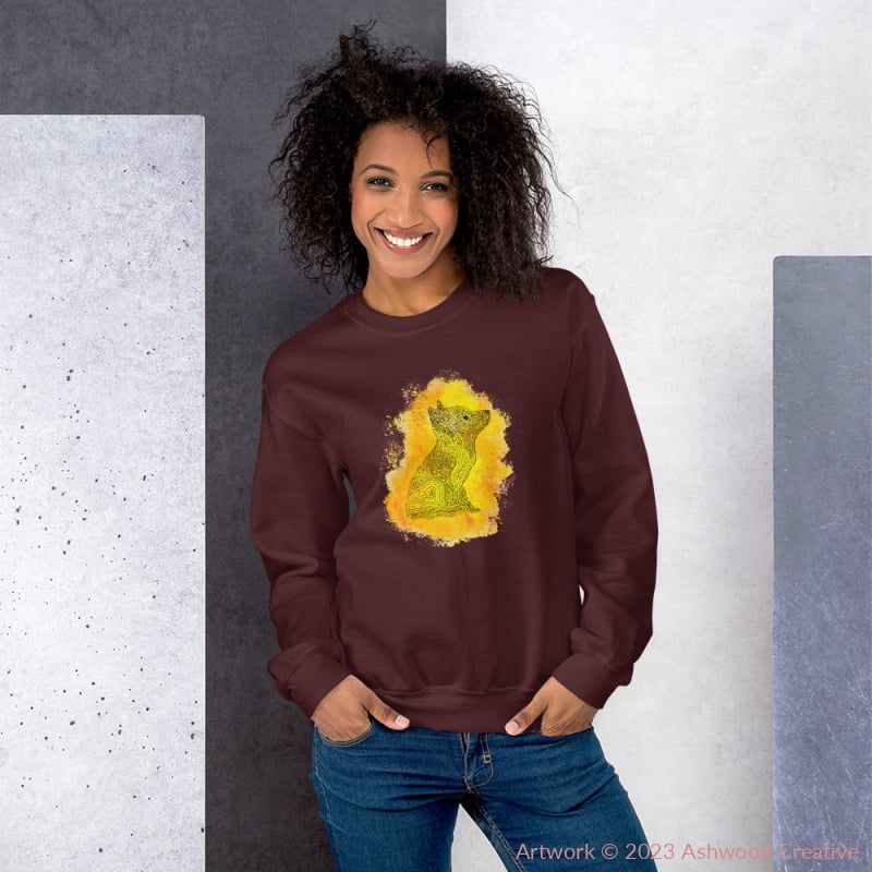 Yellow Fox Unisex Sweatshirt - Ashwood Creative