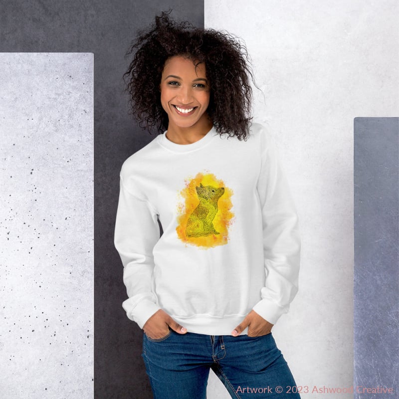 Yellow Fox Unisex Sweatshirt - Ashwood Creative